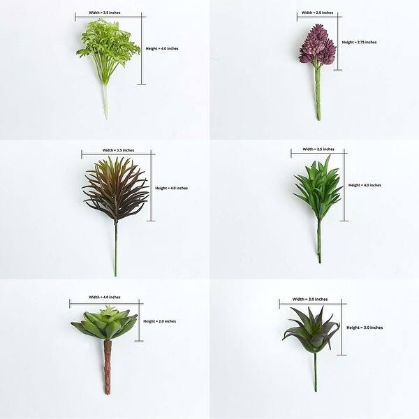 Shop Artificial Faux Orted Plant Succulents Pack Of 6 Small Mini