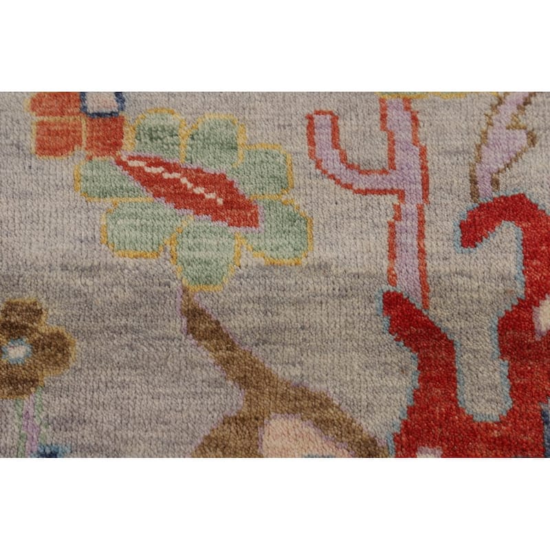 Floral Oushak Oriental Area Rug Handmade Transitional Wool Carpet - 8'9"x 11'9"