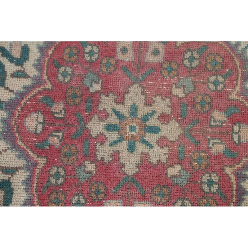 Tabriz Persian Accent Rug Hand-Knotted Floral Wool Carpet - 3'1"x 4'9"