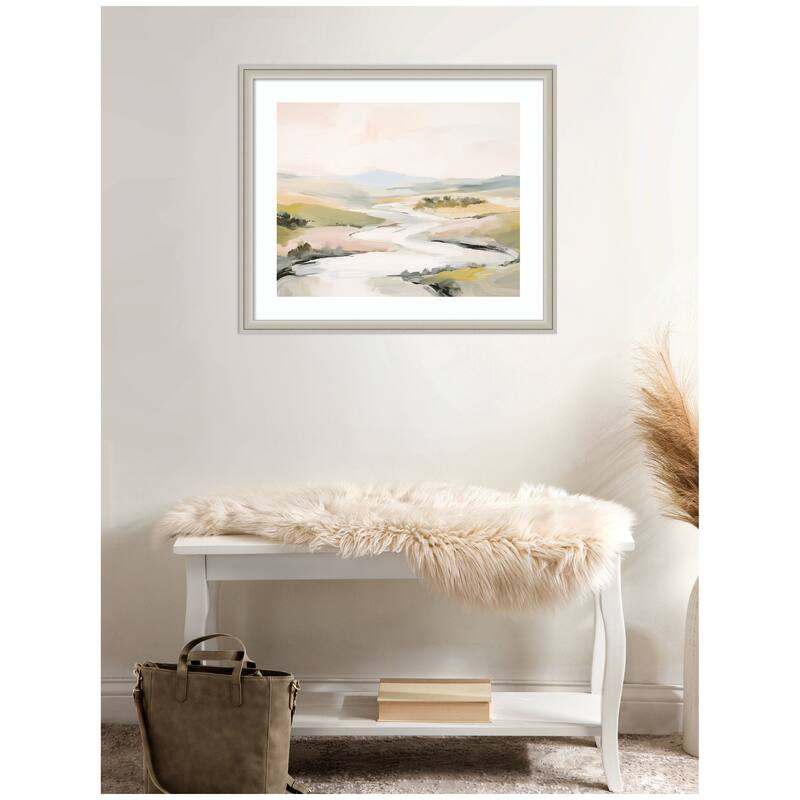 Kate and Laurel Tranquil Landscape No. 2 by Amy Lighthall Framed Wall Art Print