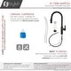 preview thumbnail 9 of 15, STYLISH Matte Black Pull Down Kitchen Faucet with Cold Water Tap and Deck Plate - Matte Black