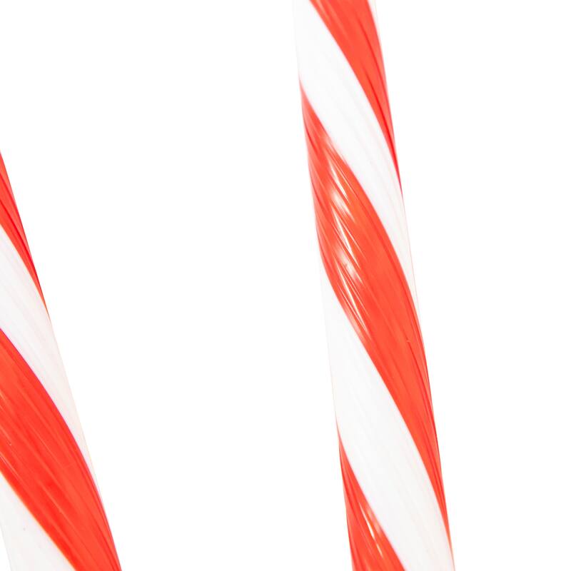 8ct Textured Candy Cane Christmas Pathway Marker Lawn Stakes - 72"