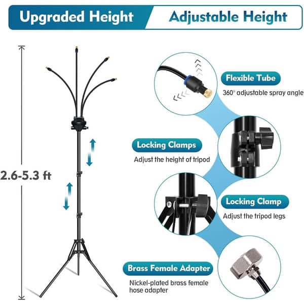 Standing Misters Outside Patio Adjustable Height Stand