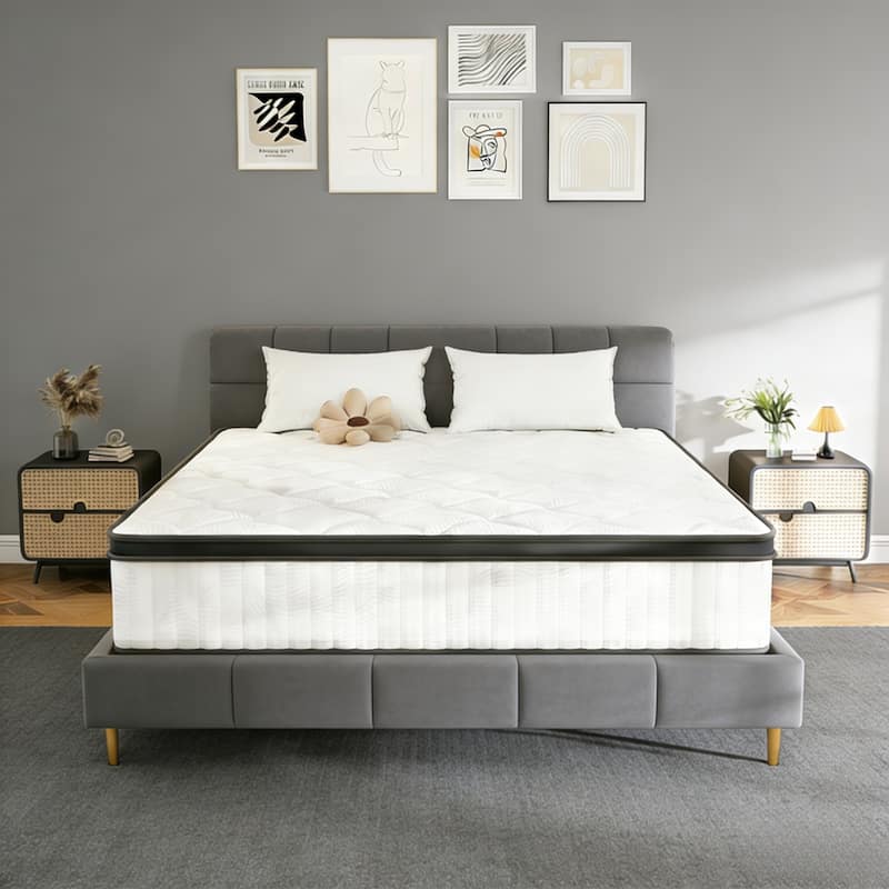 12-Inch Gel Memory Foam Mattress – Supportive, Cooling & Easy Care Bonus Mattress Pad Included - California King