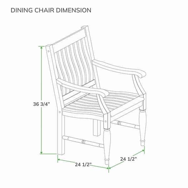 dimension image slide 1 of 3, Cambridge Casual Livingston 6-piece Teak Outdoor Dining Set
