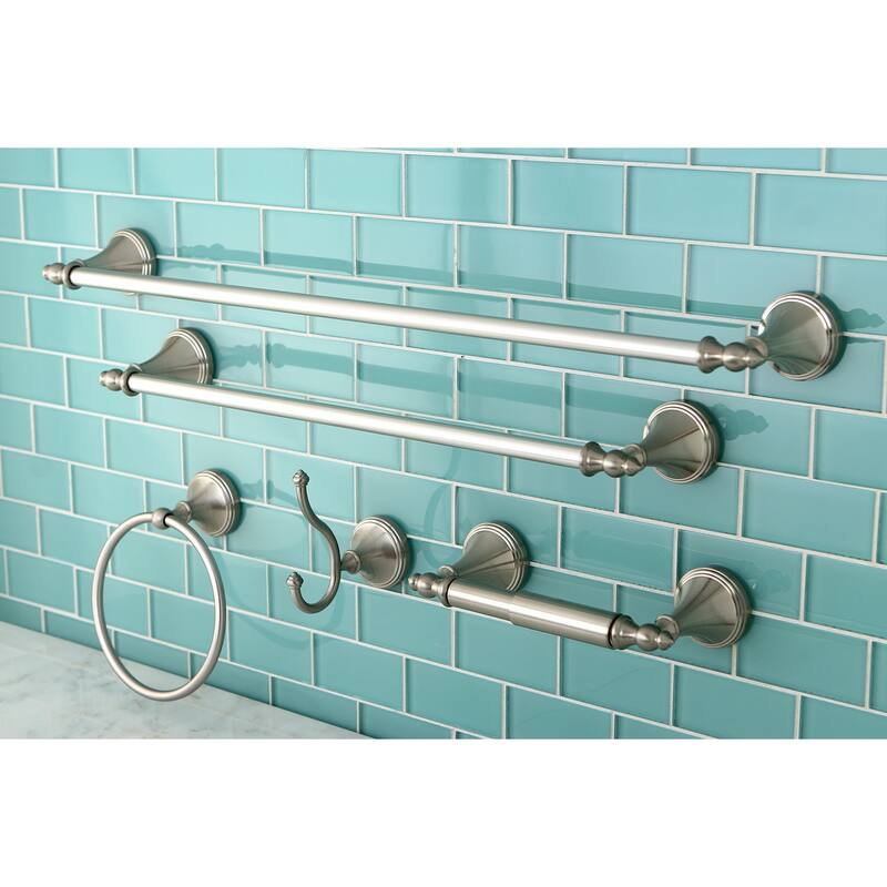 Kingston Brass Naples 5-Piece Bathroom Accessory Set in Brushed Nickel