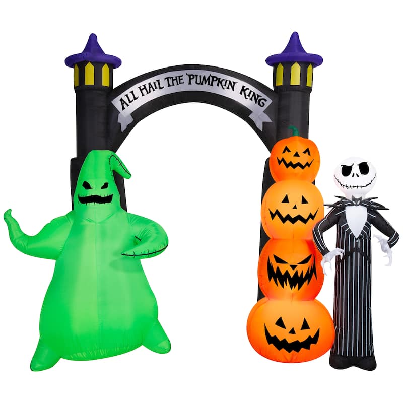 Airblown-NBC Jack and Oogie w/Pumpkins Archway-Disney