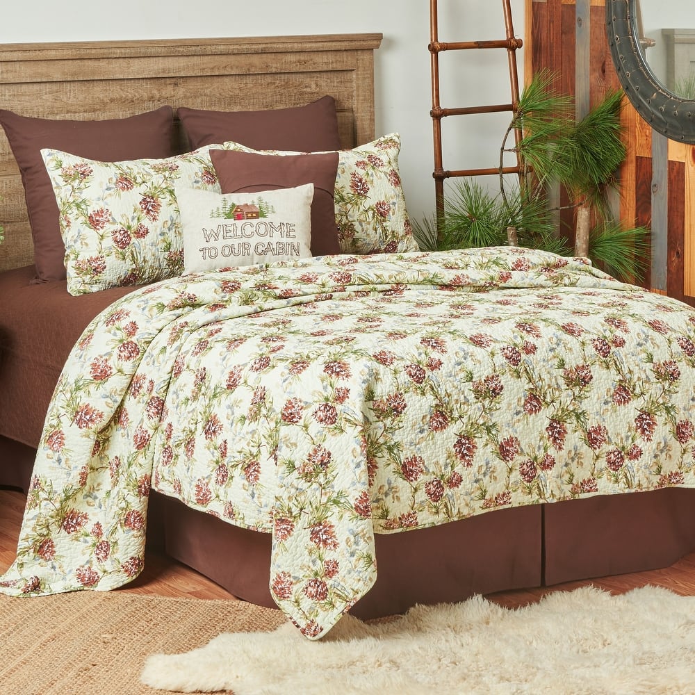 Cooper Pines Rustic Lodge Cotton Quilt Set