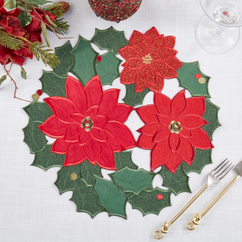 Winter Bloom Placemat (Set of 4) - 15"x15"
