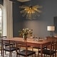 preview thumbnail 1 of 11, 10-Light Modern Large Round Sputnik Starburst Pendant Light Firework Semi-Sphere Globe Chandelier - 34.2 in. W x 19.6 in. H 34.2 in. W x 19.6 in. H - Gold