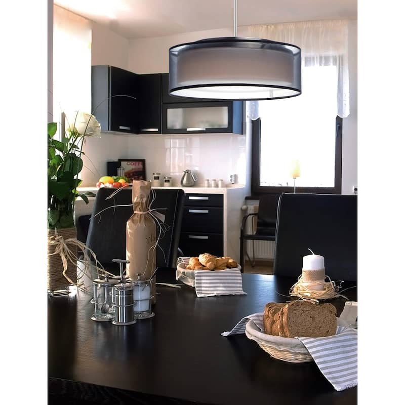 Prime 20"W LED Pendant - satin nickel
