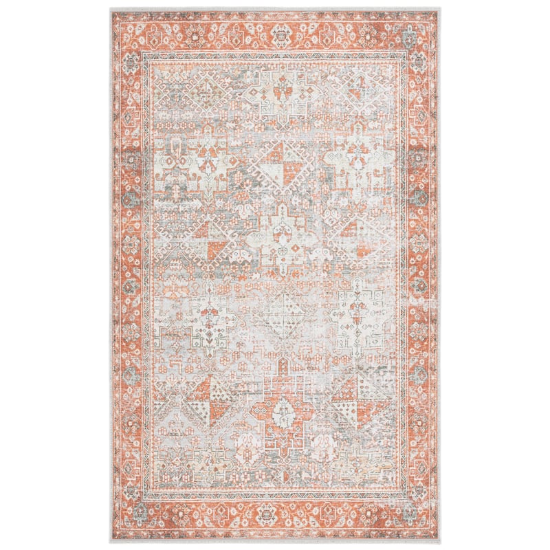 SAFAVIEH Arizona Karmija Vintage Machine Washable Rug - 3' x 5' - Rust/Sage