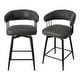 preview thumbnail 24 of 42, Glitzhome 26 or 31 Inches Modern Upholstered Swivel Counter Height Bar Stools