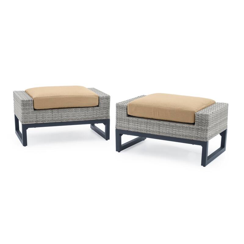 Milo Gray 7 Piece Sunbrella Outdoor Patio Motion Deep Seating Set
