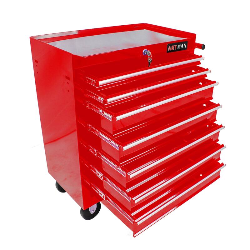7 Drawers Multifunctional Tool Cart with Wheels