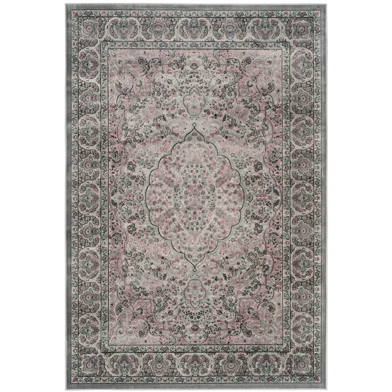 SAFAVIEH Paradise Anfisa Modern Viscose Rug - 5'3" x  7'6" - Light Grey/Spruce - Rectangle