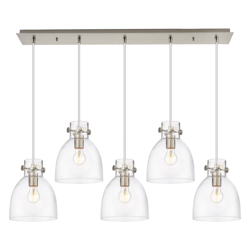 Innovations Lighting Newton Bell - 5 Light 8" Cord Hung Linear Pendant