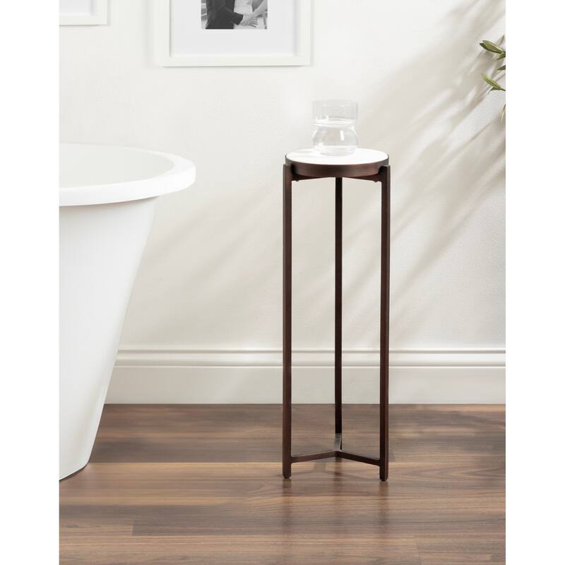 Kate and Laurel Aguilar Glam Drink Table - 9x9x23