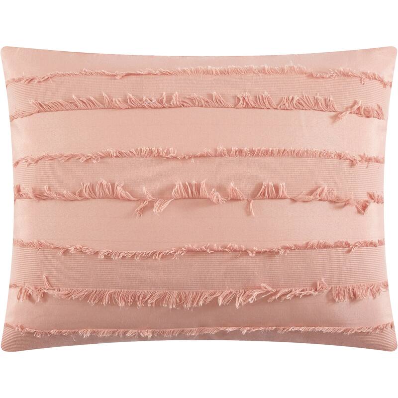 Porch & Den Summerwood Solid Color Fringe Stripe 7-piece Comforter Set