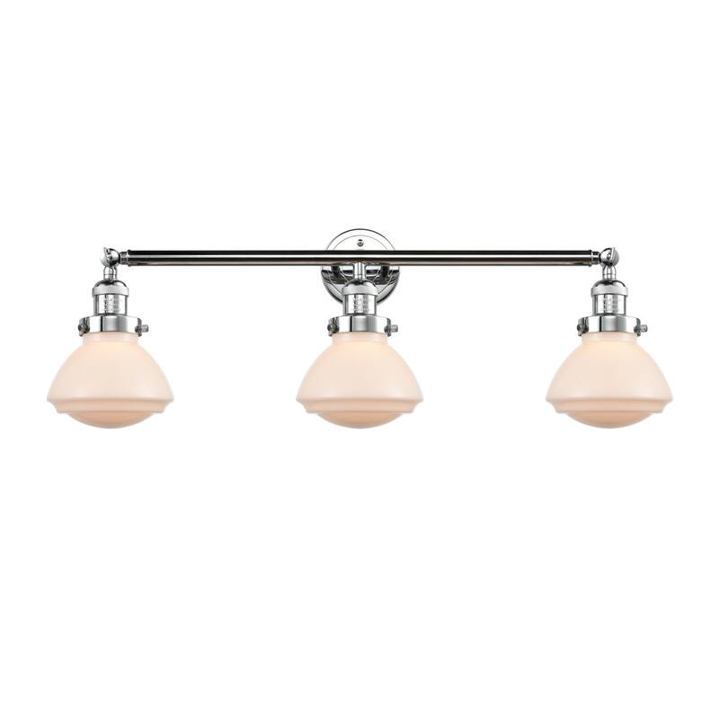 Innovations Lighting Olean 3 Light 31" Wide Bathroom Vanity Light - Polished Chrome / Matte White