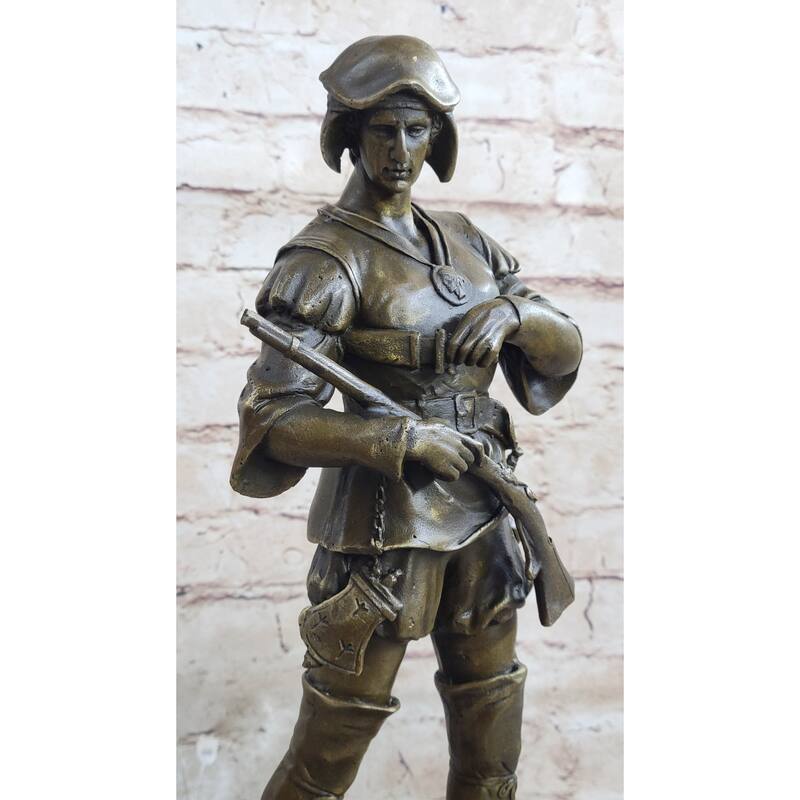Bronze Sculpture; Picault Emile Louis, Signed, Figure Of Warrior, Le Devoir, 1