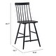 preview thumbnail 9 of 7, Bury Counter Chair (Set of 2) Black - N/A