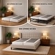 preview thumbnail 26 of 37, Onetan 8-Inch & 4-Inch Wooden Box Spring/Foundation Ideal for Mattress, No Assembly Needed, White.