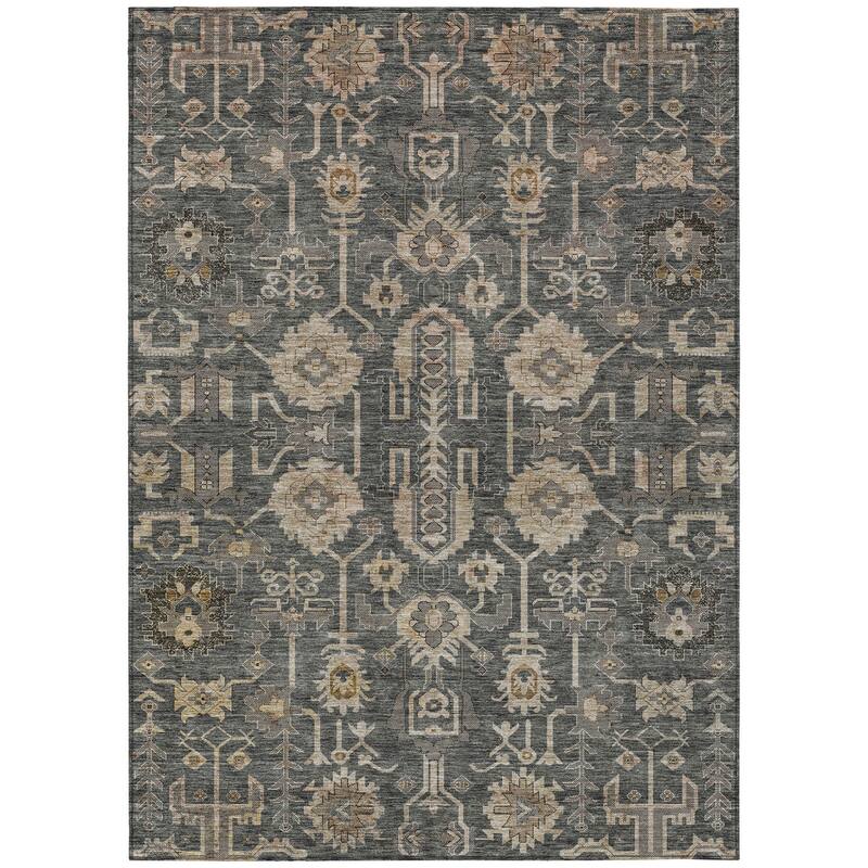 HomeRoots Oriental Traditional Rectangle Outdoor Rug