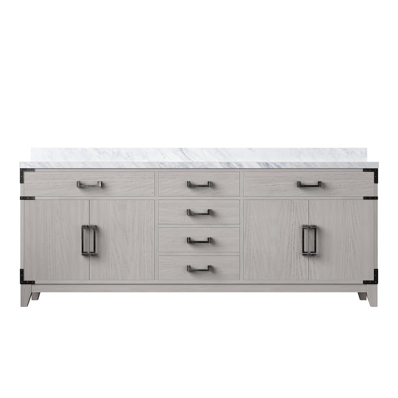 Laurel Bath Vanity with Carrara Marble Top and Sink