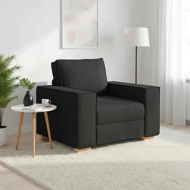 vidaXL Sofa Chair Dark Grey 23.6 " Fabric - Black-9/ 23.6