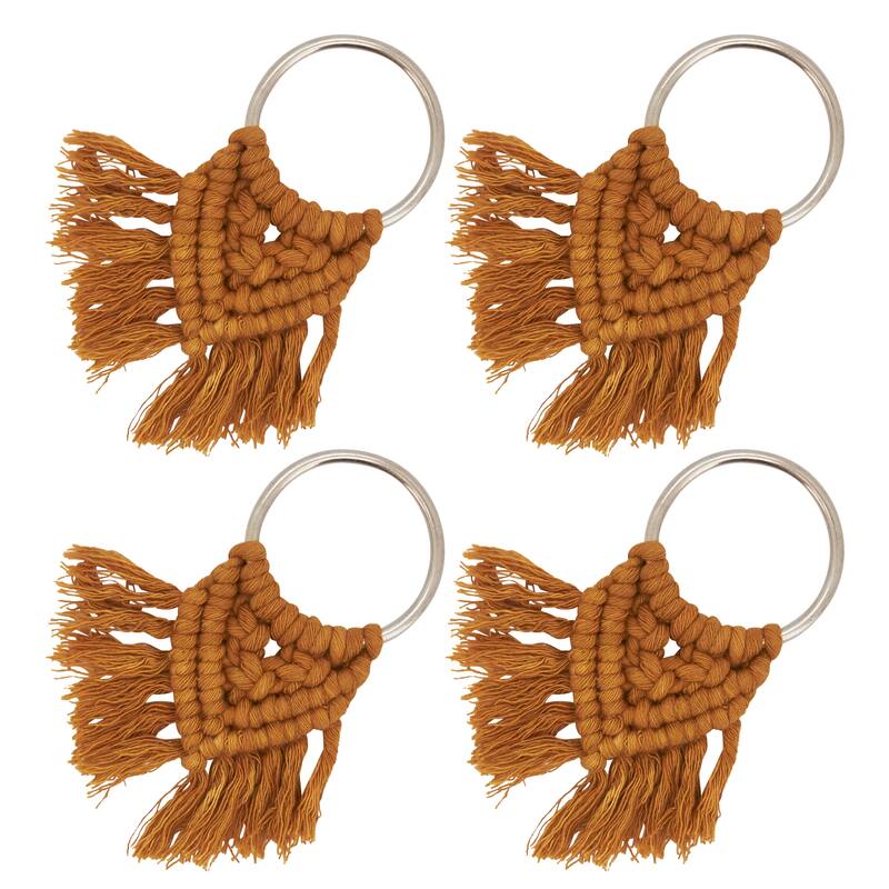 Napkin Rings With Braided Design (Set of 4)