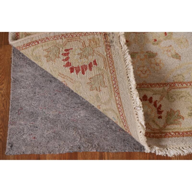 Hand Knotted Oriental 100% Wool Carpet Traditional Floral Greys & Charcoal Chobi-Peshawar Runner Rug - 20' 5'' X 2' 7''