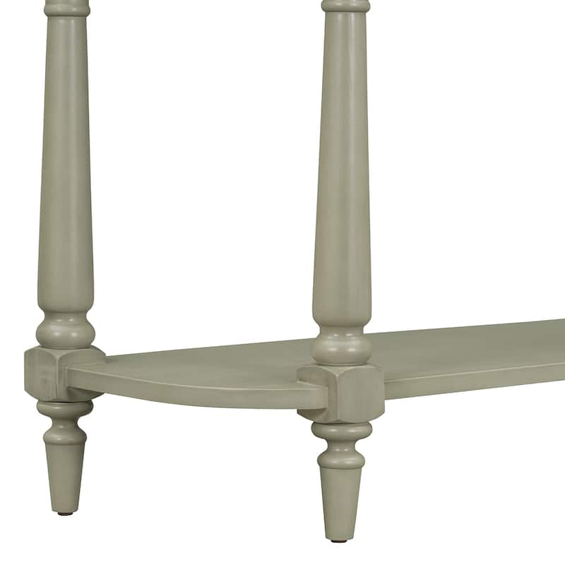 Narrow Console Table with Curved Corner