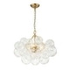 preview thumbnail 6 of 19, Brass Luxury Faceted Glass Globe Cluster Bubble Chandelier