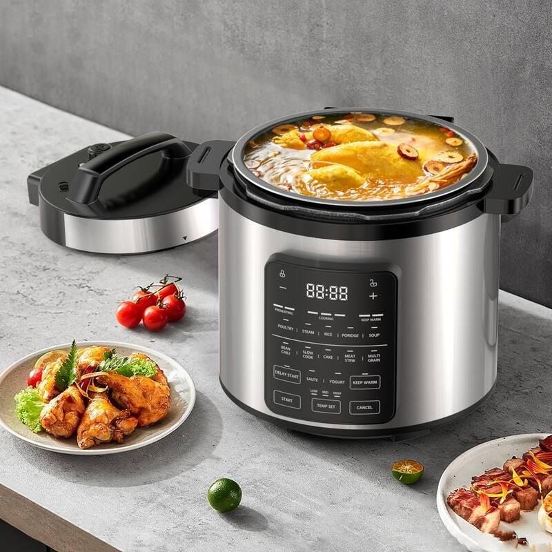 Electric pressure cooker, 16-in-1 function, with display screen - 6 Quart
