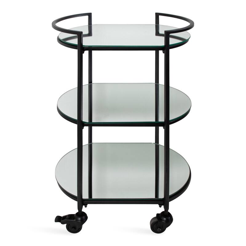 Kate and Laurel Vasseur Metal Bar Cart - 19x15x30