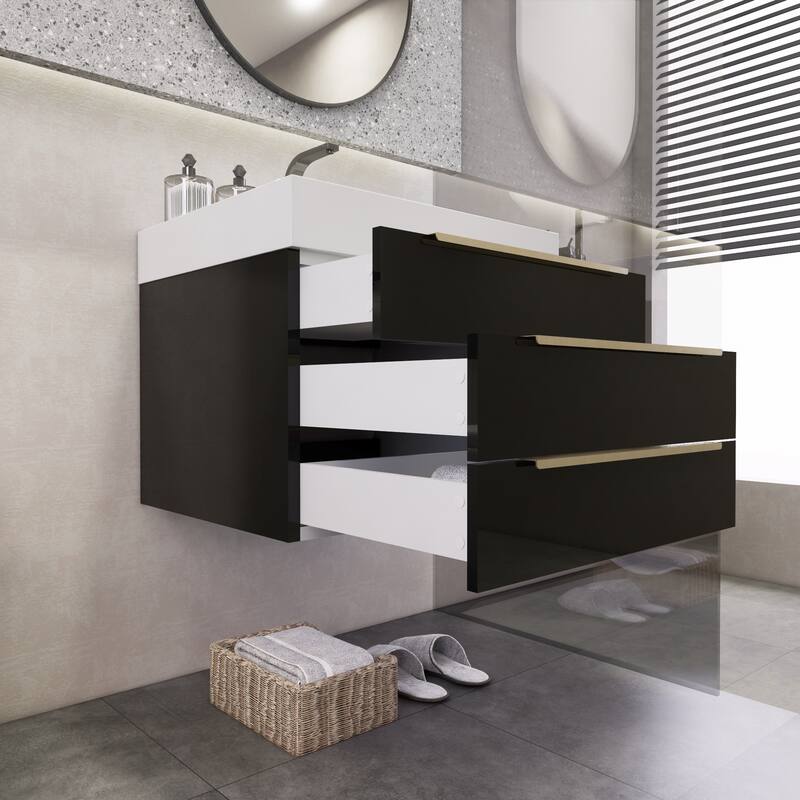 Noble 24" Wall Mounting Vanity with Reinforced Acrylic Sink