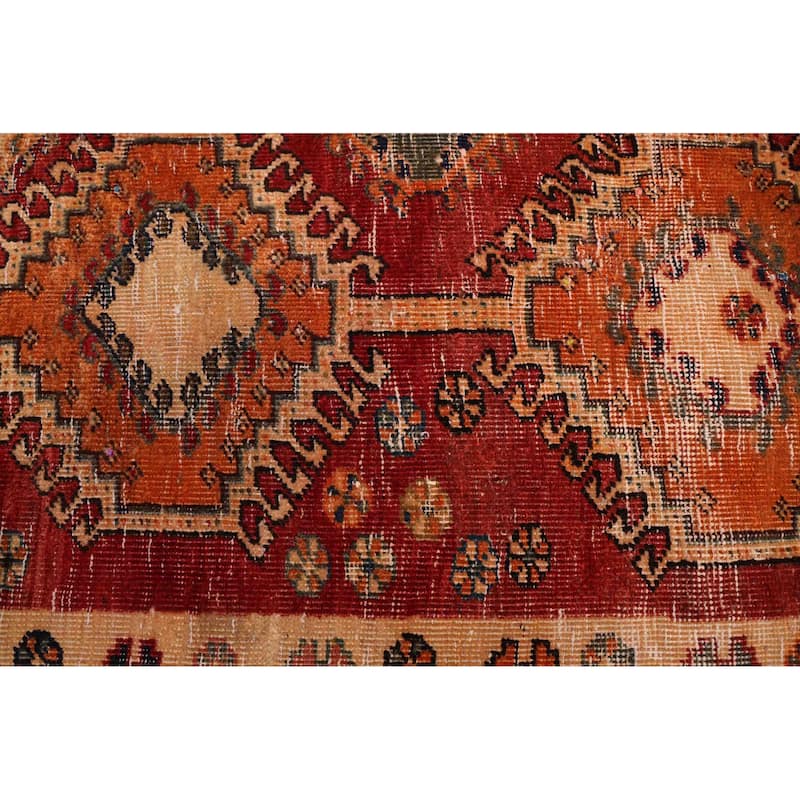 ECARPETGALLERY Hand-knotted Melis Vintage Red Wool Rug - 4'9 x 7'5