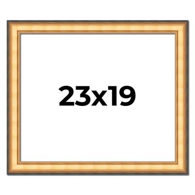 23x19 Frame Gold Plein Aire Solid Wood Picture Frame Width 2 Inches |