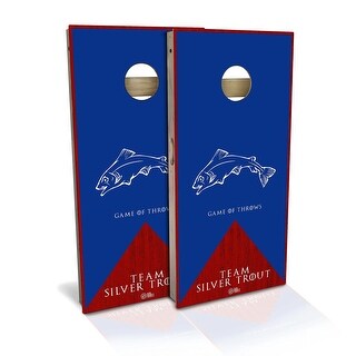 Team Silver Trout Outdoor Cornhole Board Set