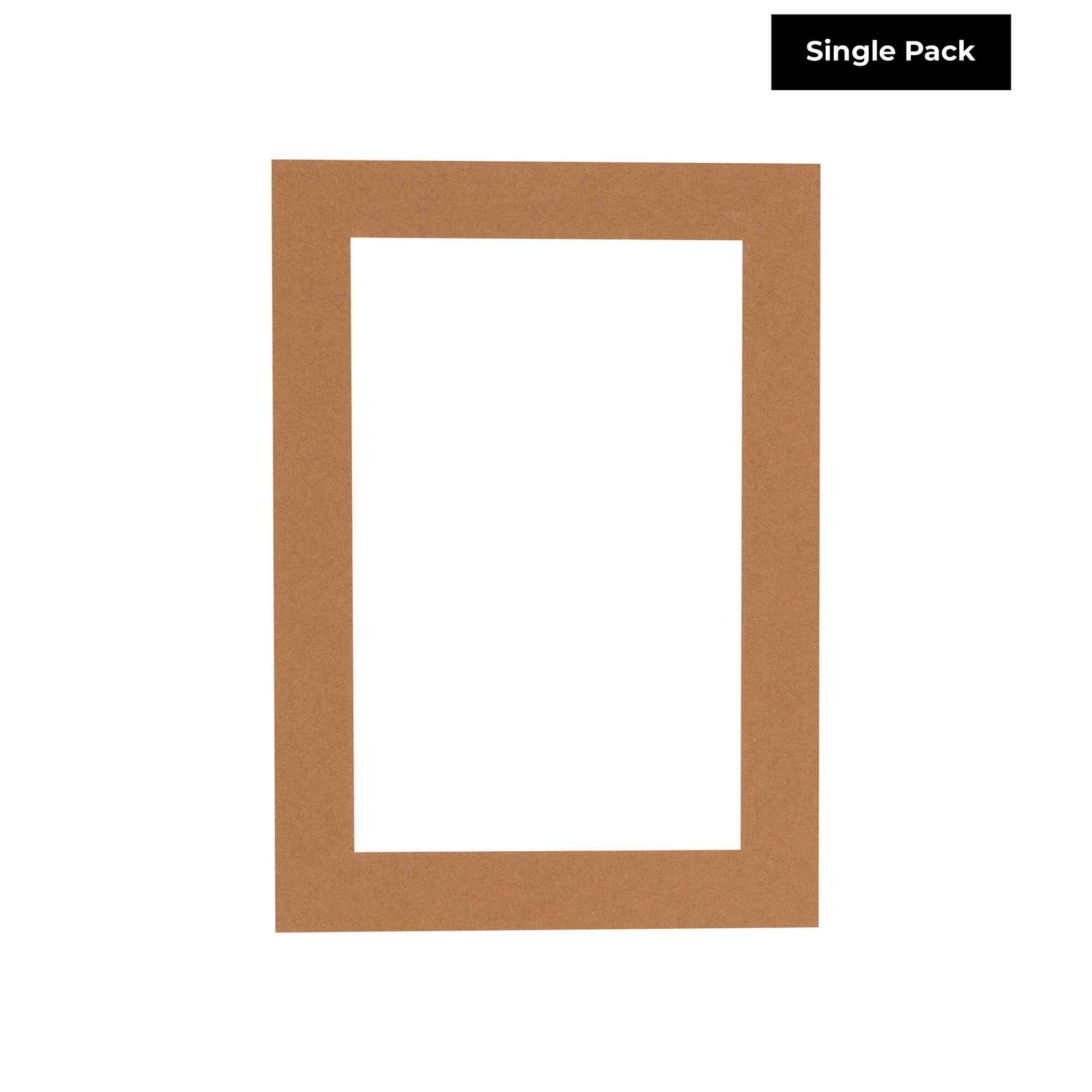  12x16 Mat for 8x10 Photo - Precut Aged Oak Brown Picture  Matboard for Frames 12 x 16 Inches - Bevel Cut to Display Art 8 x 10 Inches  - Acid Free