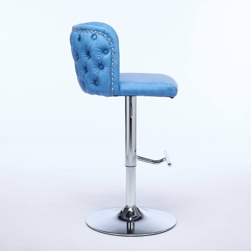 Swivel Barstools Adjusatble Seat Height With Chrome Base