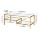 preview thumbnail 5 of 8, Lovett Coffee Table Brass Finish