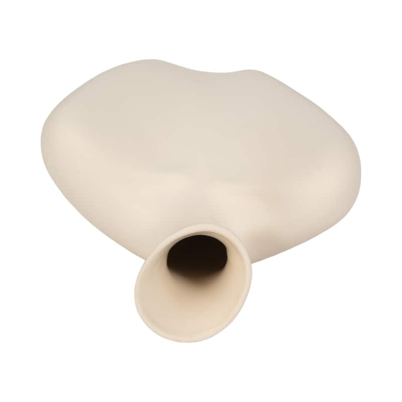 Sagebrook Home Ivory 8-inch Stoneware Bust Vase, Sand Finish