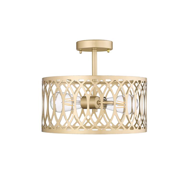 Millennium Lighting Arelyn 1 Semi-Flush Ceiling Mount - Painted Modern Gold