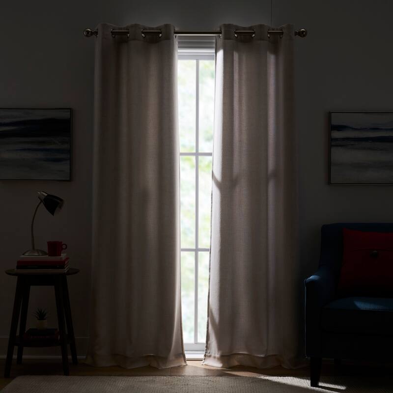 Tommy Hilfiger Hudson Grommet Window Curtain Panel Pair