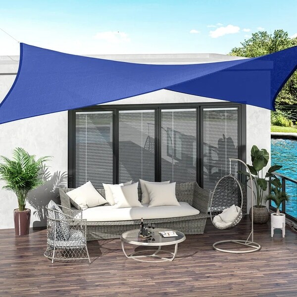 Square Sand 185GSM UV Block Canopy for Patio Lawn Yard 8' x 10' Sun Shade Sail 