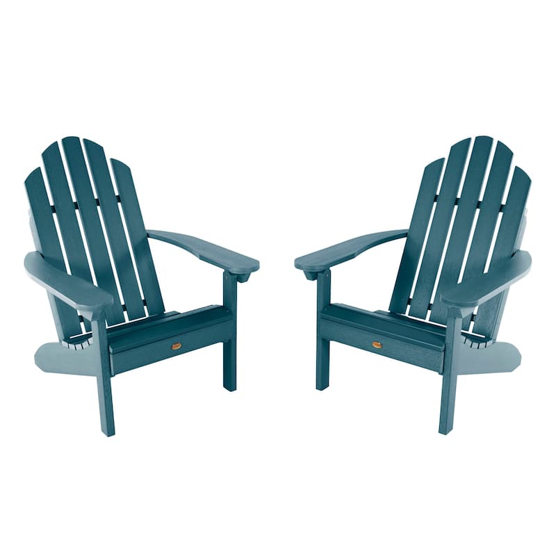 Set of 2 Highwood Classic Westport Adirondack Chairs - Nantucket Blue