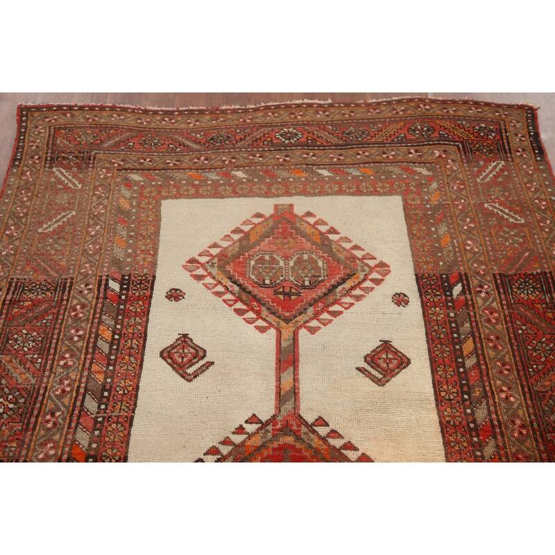 Malayer Vegetable Dye Persian Rug Hand-knotted Wool Carpet - 4'2" x 6'8"