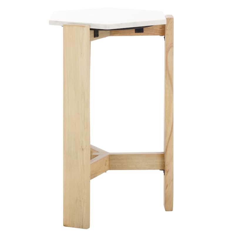 SAFAVIEH Home Pisa Marble Side Table - 16"W x 16"D x 24"H